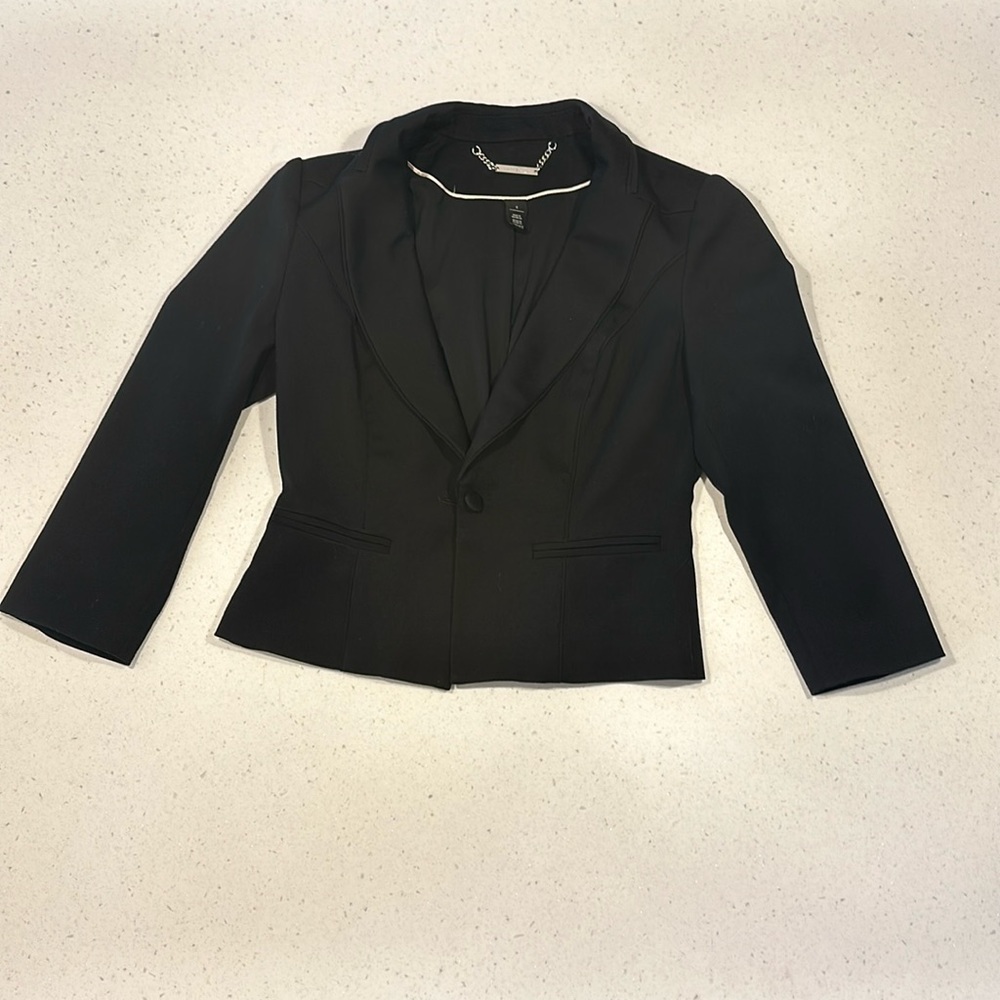White|black black size 4 editor blazer